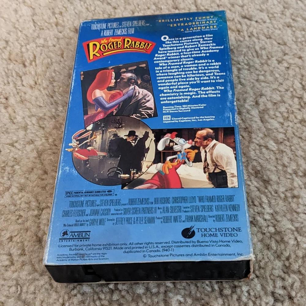 Who Framed Roger Rabbit VHS